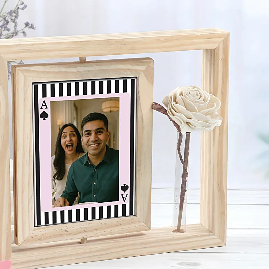 Personalised Photo Frame N Evil Eye Rakhi