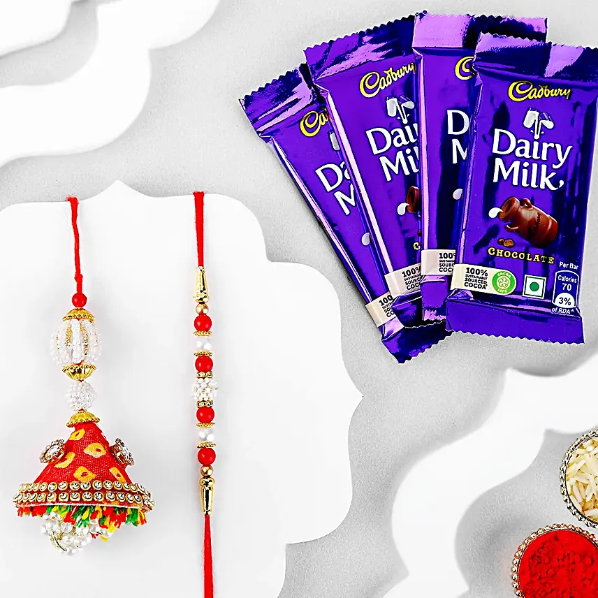 Ethnic Lumba Rakhi Set N Chocolate Harmony Set