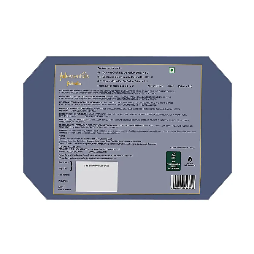 Fabessentials Unisex Perfume Gift Set