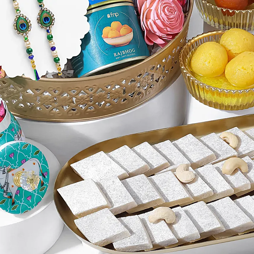 Royal Peacock BB Lumba Rakhi Gift Hamper