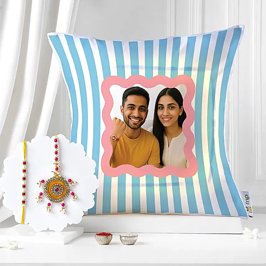 Bhaiya Bhabhi Rakhi N LED Cushion Gift