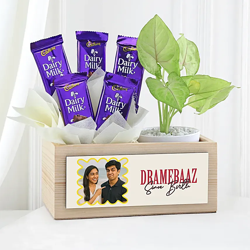 Divine Ganesha Rakhi N Syngonium Gift