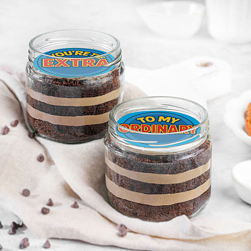 Chocolate Jar Cake Duo for Bestie