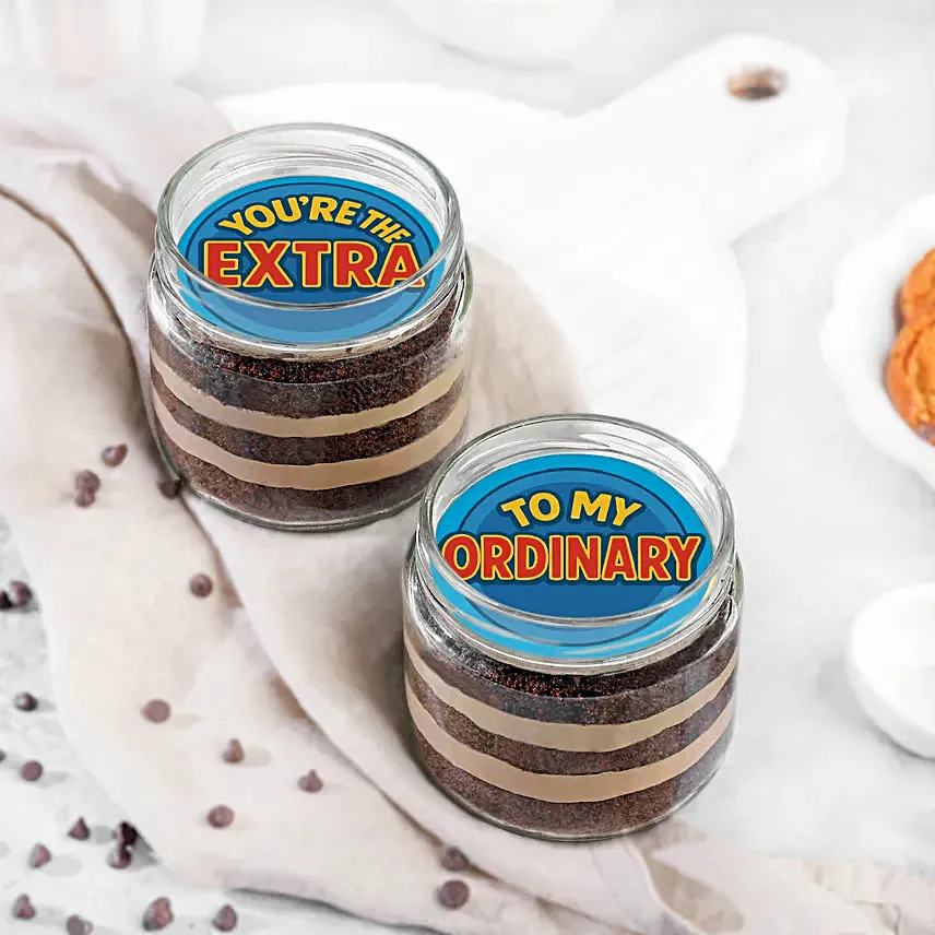 Chocolate Jar Cake Duo for Bestie
