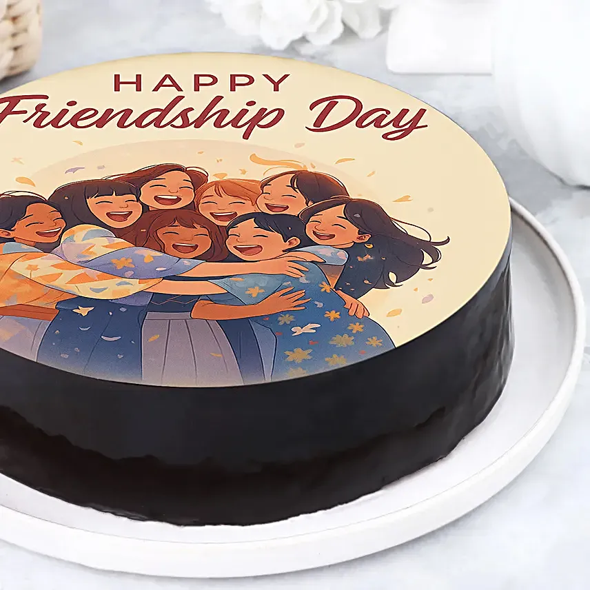 Friendship Day Choco Photo Cake  500 g
