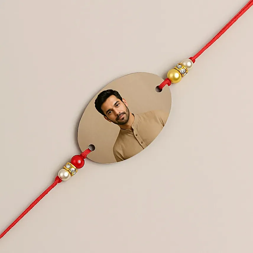 Personalised BB Charm Rakhi Gift Set