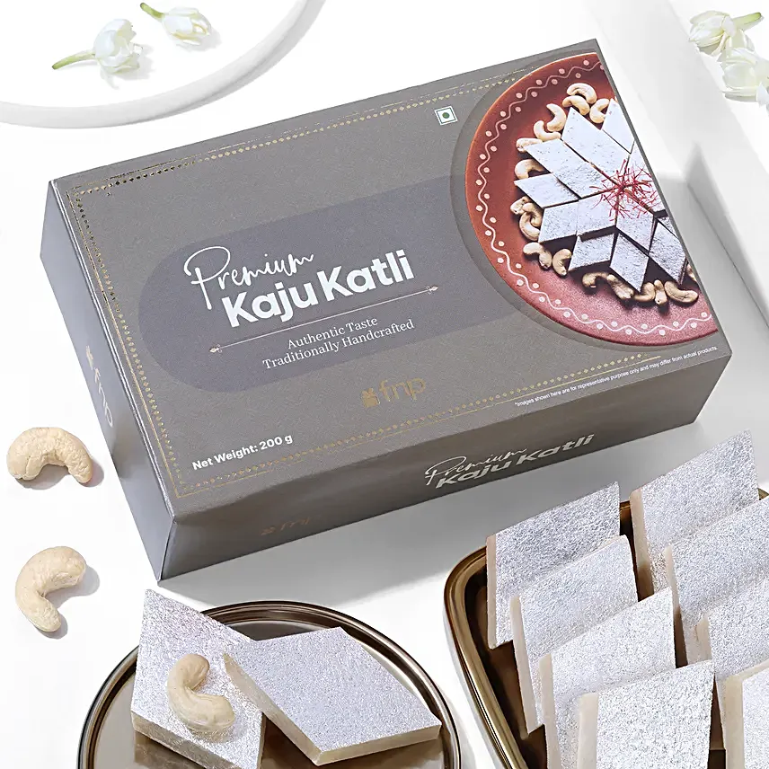 Cultural Charm Ethnic Rakhi Set of 2 N Kesar Kaju Katli Goodness