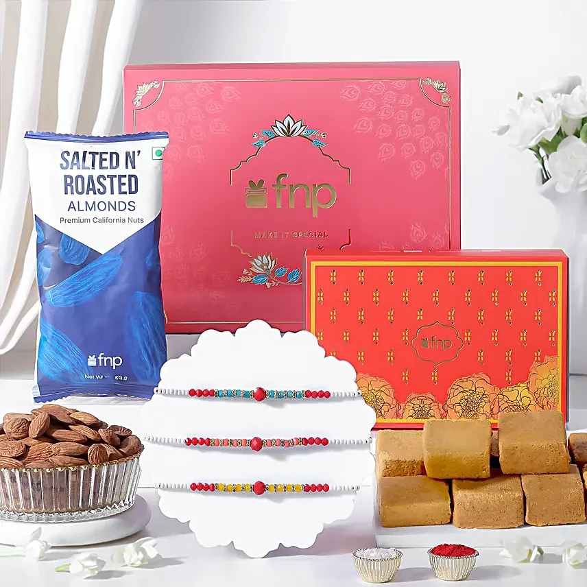 Festival Threads with Treats Rakhi Gift Box