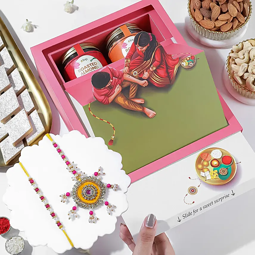 Designer Beads Rakhi Delight Hamper
