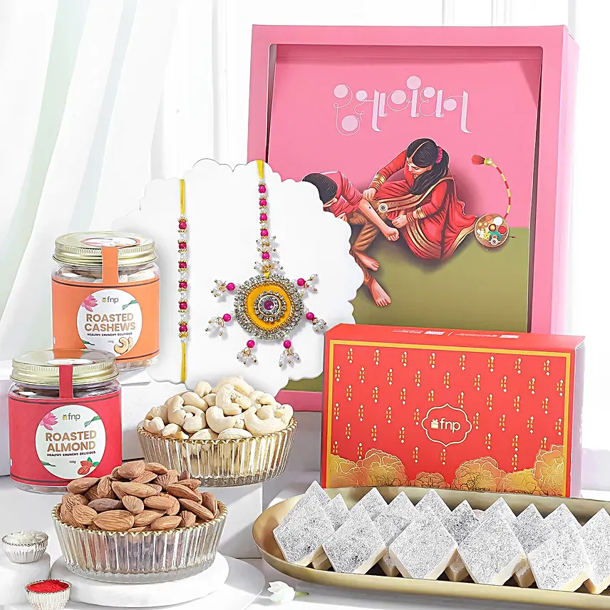 Designer Beads Rakhi Delight Hamper