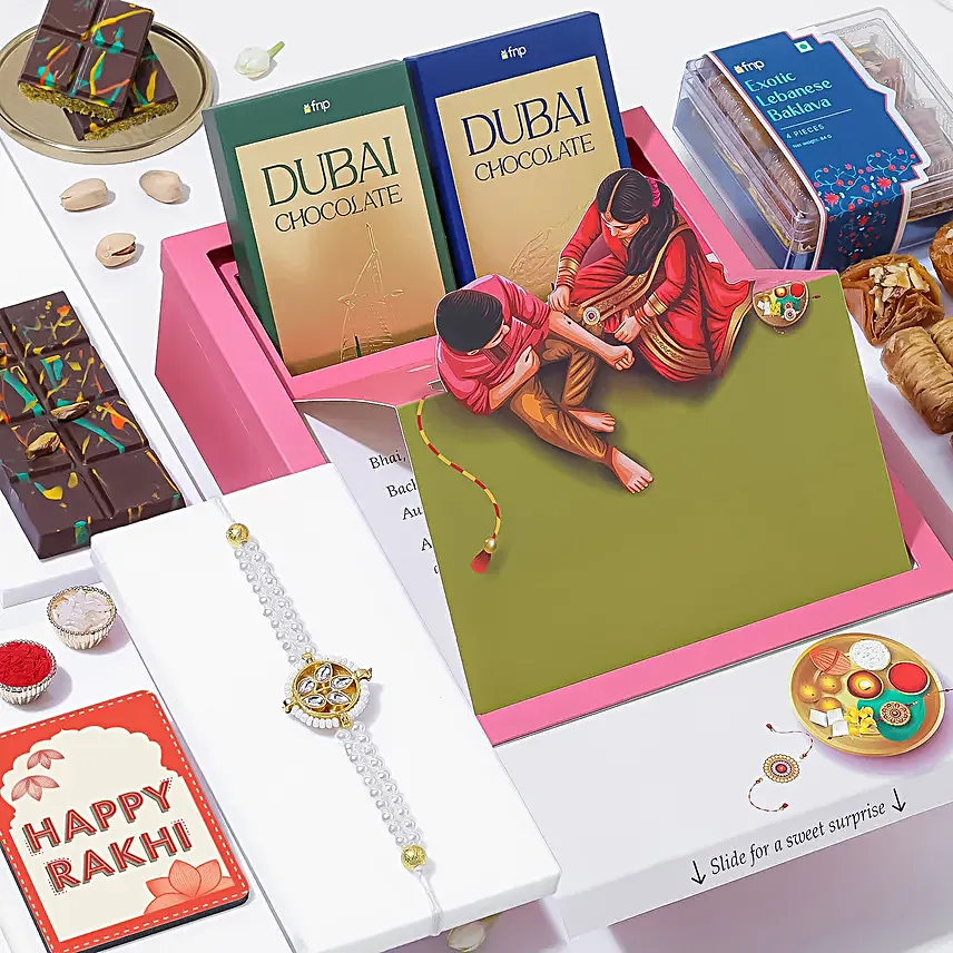 Kundan Rakhi Luxe Treat Hamper