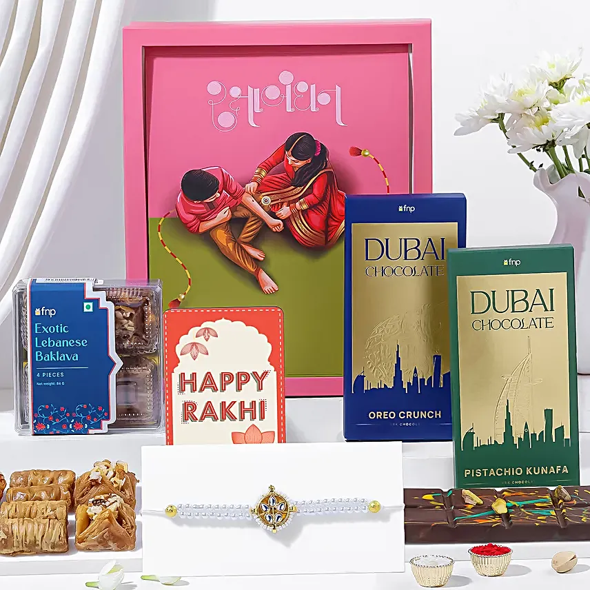 Kundan Rakhi Luxe Treat Hamper