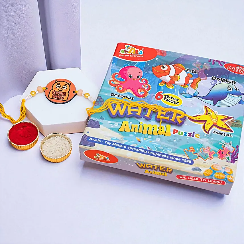 Cutie Bhai Rakhi N Puzzle Combo