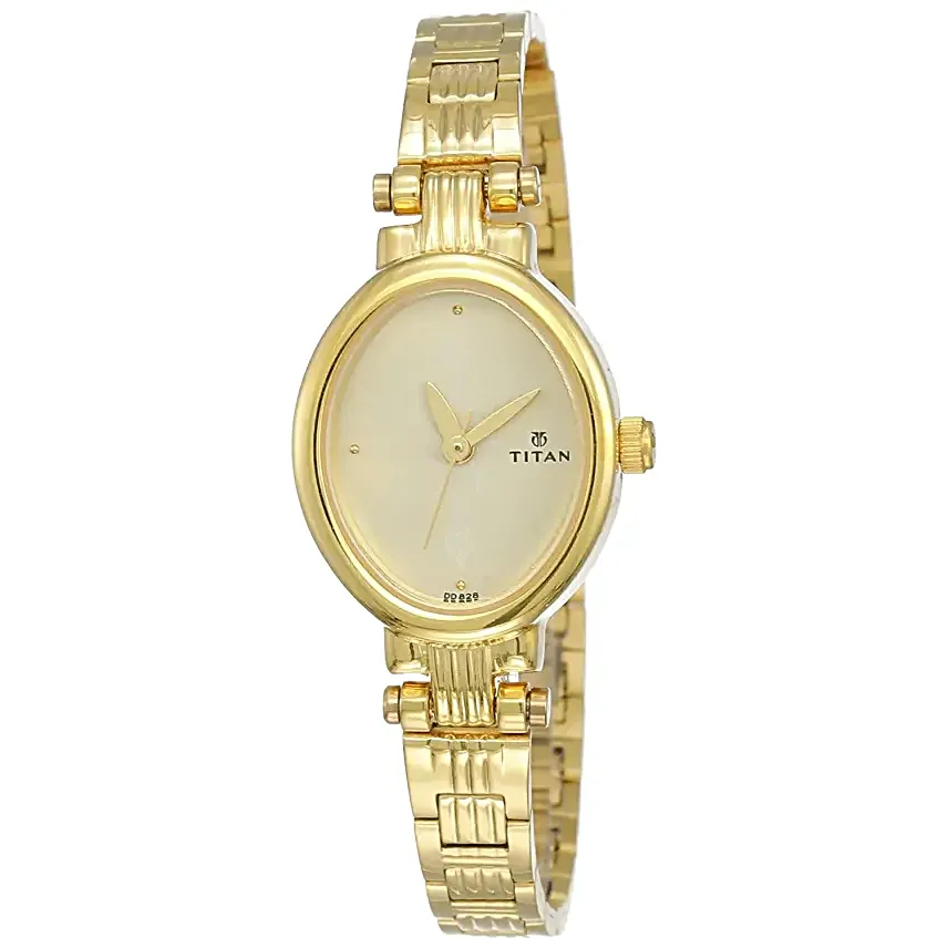 Titan Analog Silver Dial Metallic Strap Women Watch