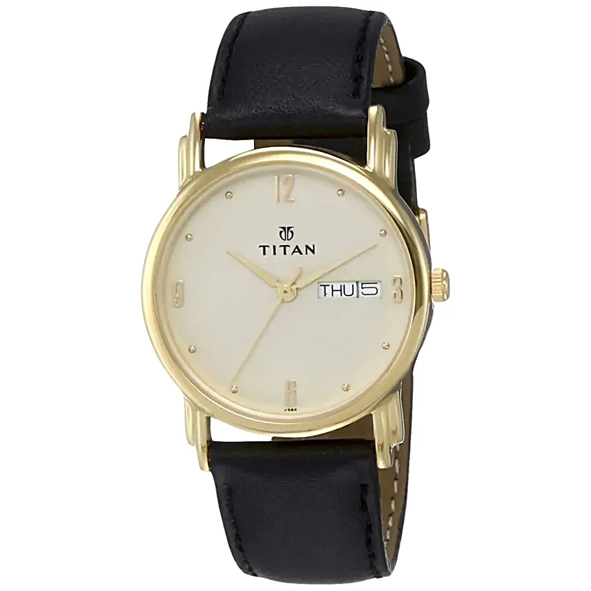 Titan Analog Beige Dial Mens Watch