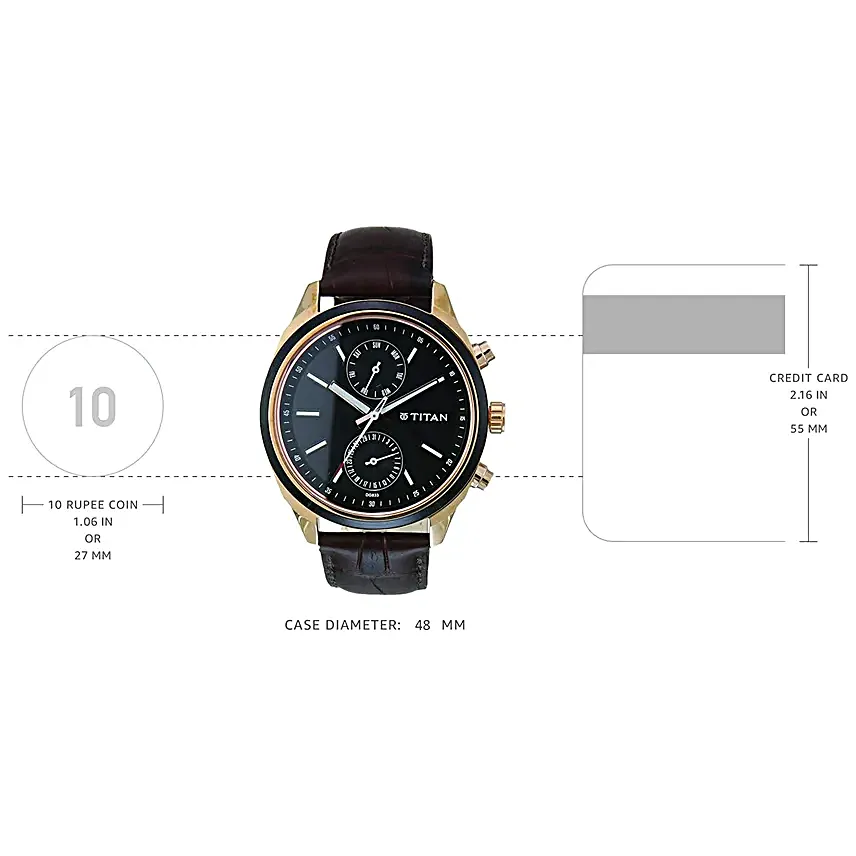 Titan Neo Analog Black Dial Mens Watch