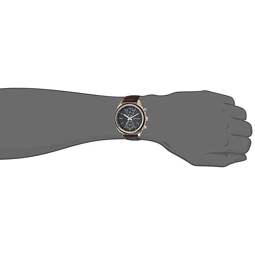Titan Neo Analog Black Dial Mens Watch