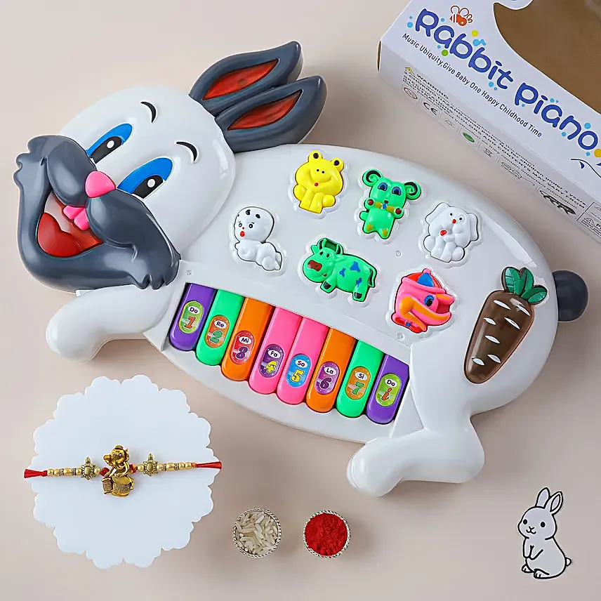 Melody Bunny Piano Gift for Rakhi