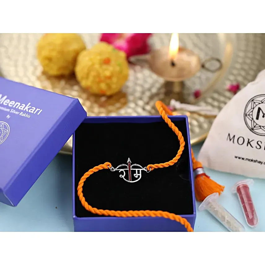 Divine Shree Ram Silver Rakhi Pendant