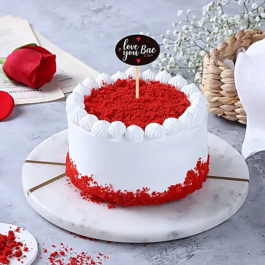 Red Velvet Romantic Girlfriend Day Cake