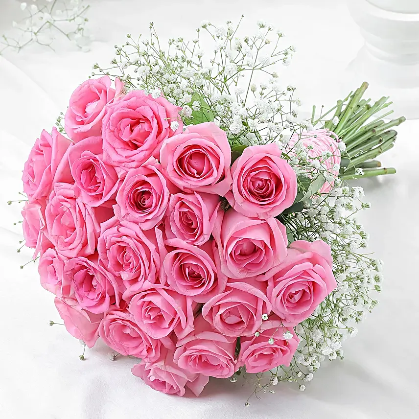 Romantic Blush Rose Bouquet