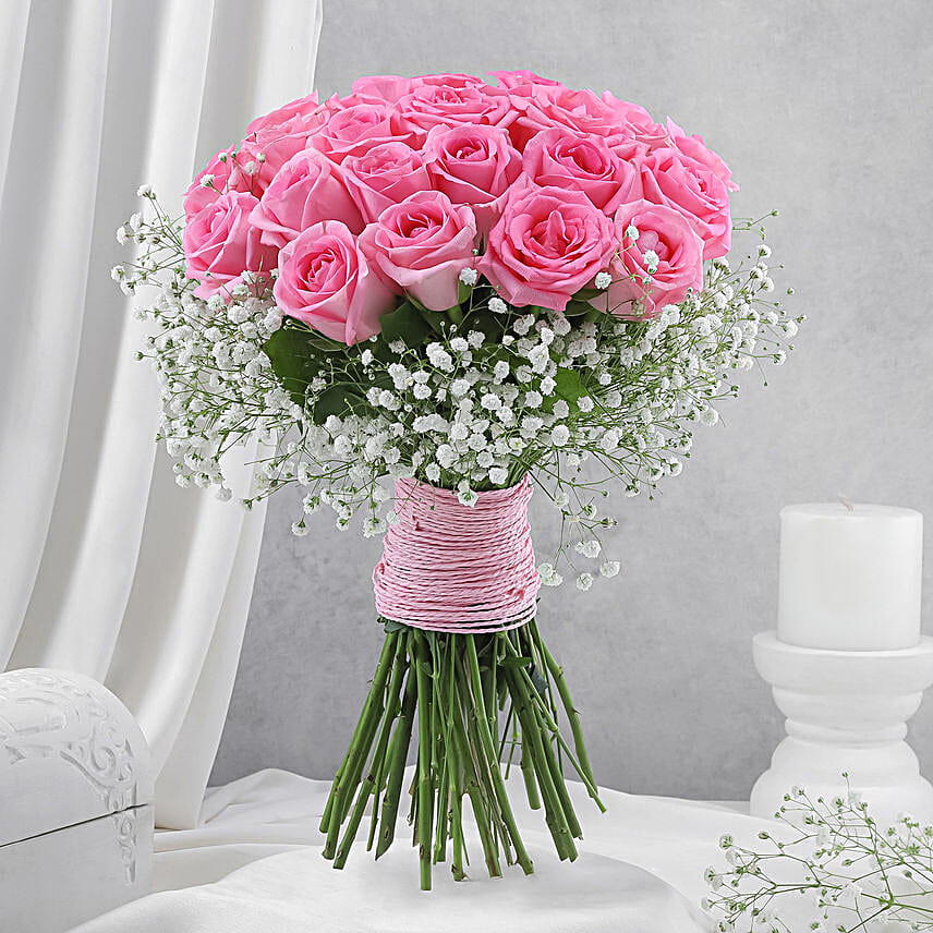 Romantic Blush Rose Bouquet