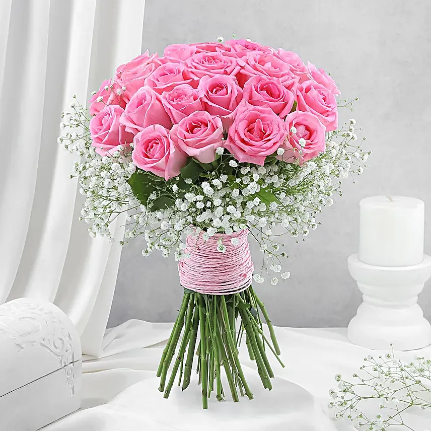 Romantic Blush Rose Bouquet