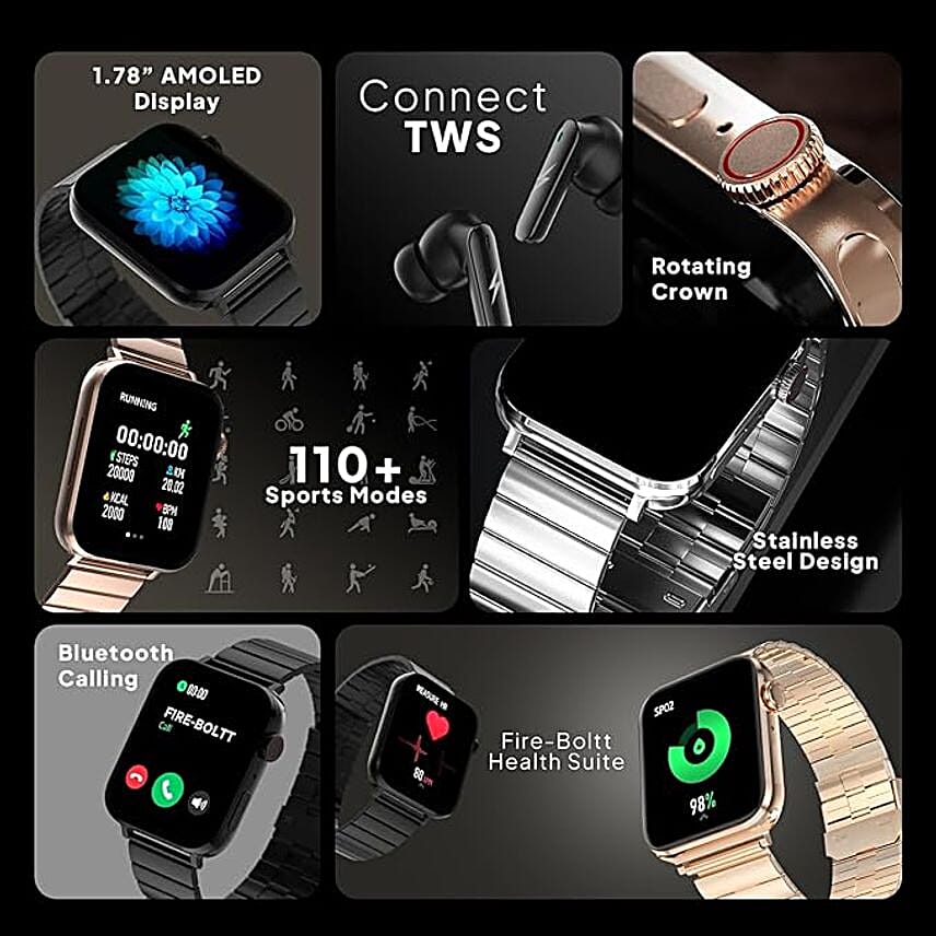 Fire Boltt Gold Crown Smartwatch