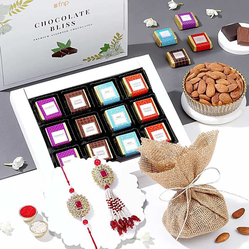 Sparkling Bhaiya Bhabhi Rakhi Hamper Delight
