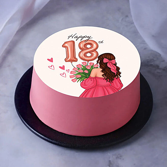Buy/Send Graceful 18th Birthday Chocolate Bento Cake Online- FNP