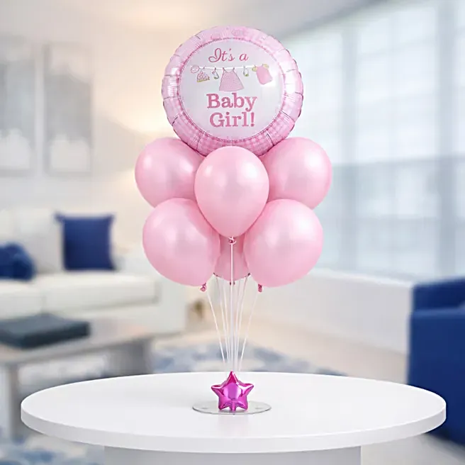 welcome baby girl balloon bouquet it's a baby balloon