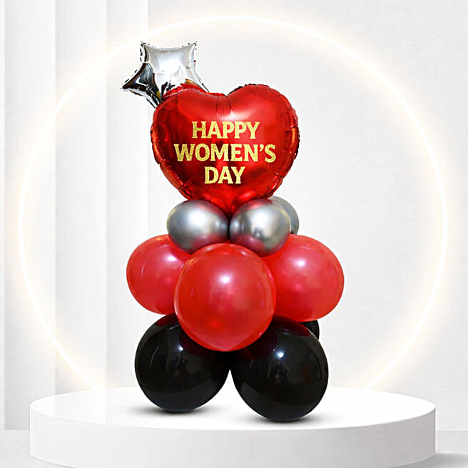 Buy/Send Bold Hearty Women's Day Tribute Balloon Decor Online- FNP