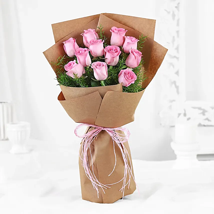 Online Pink Rose Bunch