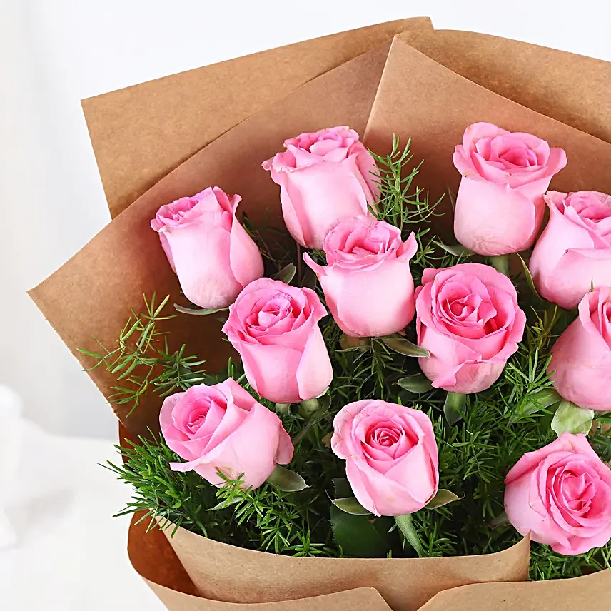 Online Pink Rose Bunch