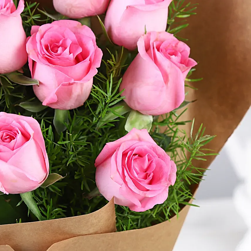 Online Pink Rose Bunch