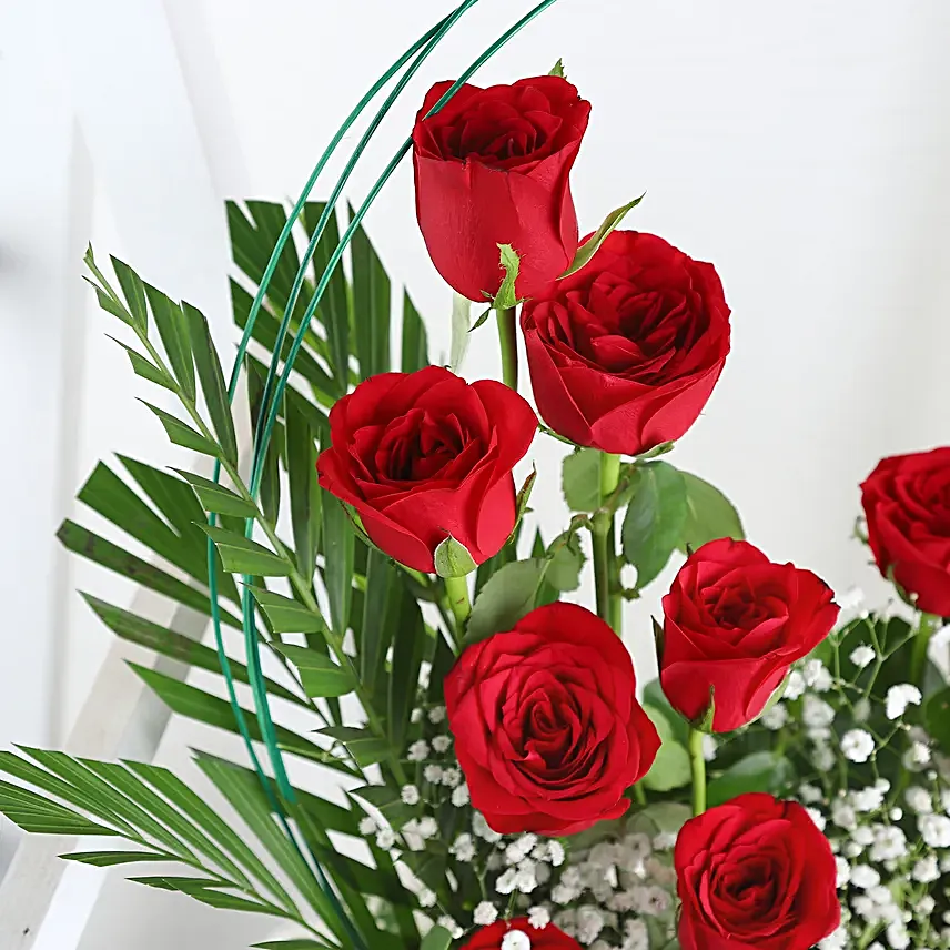 24 Red Roses Vase