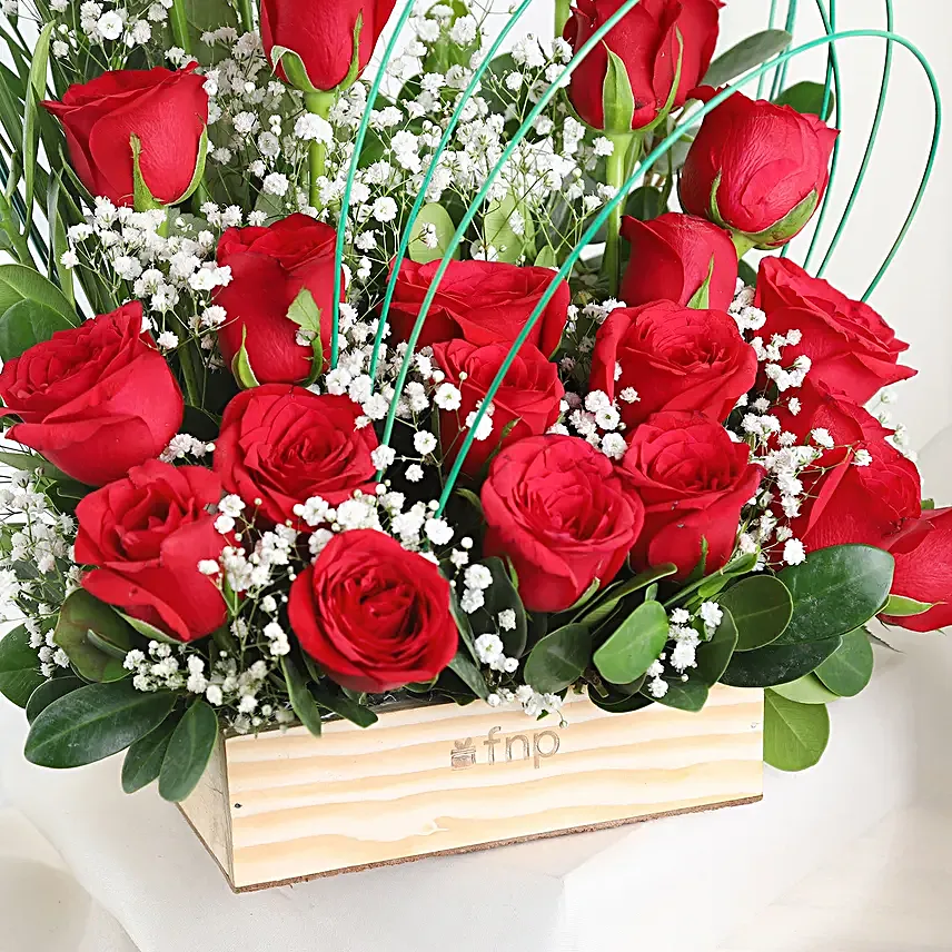 24 Red Roses Vase