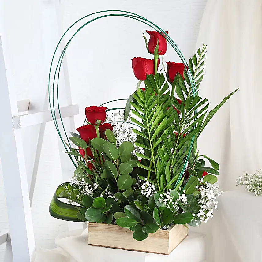 24 Red Roses Vase