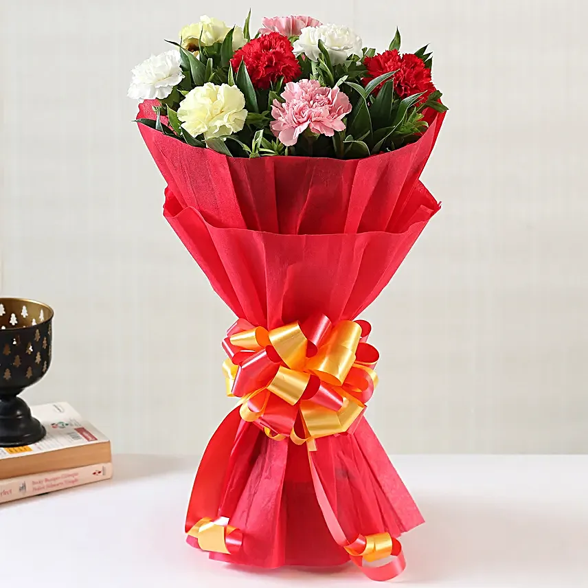 Mixed Carnations Bouquet Online