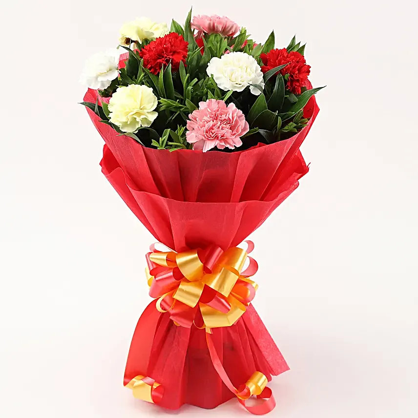 Mixed Carnations Bouquet Online