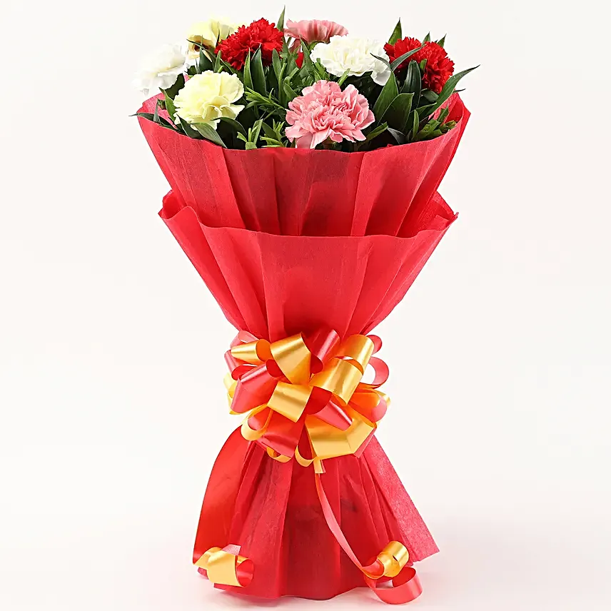 Mixed Carnations Bouquet Online