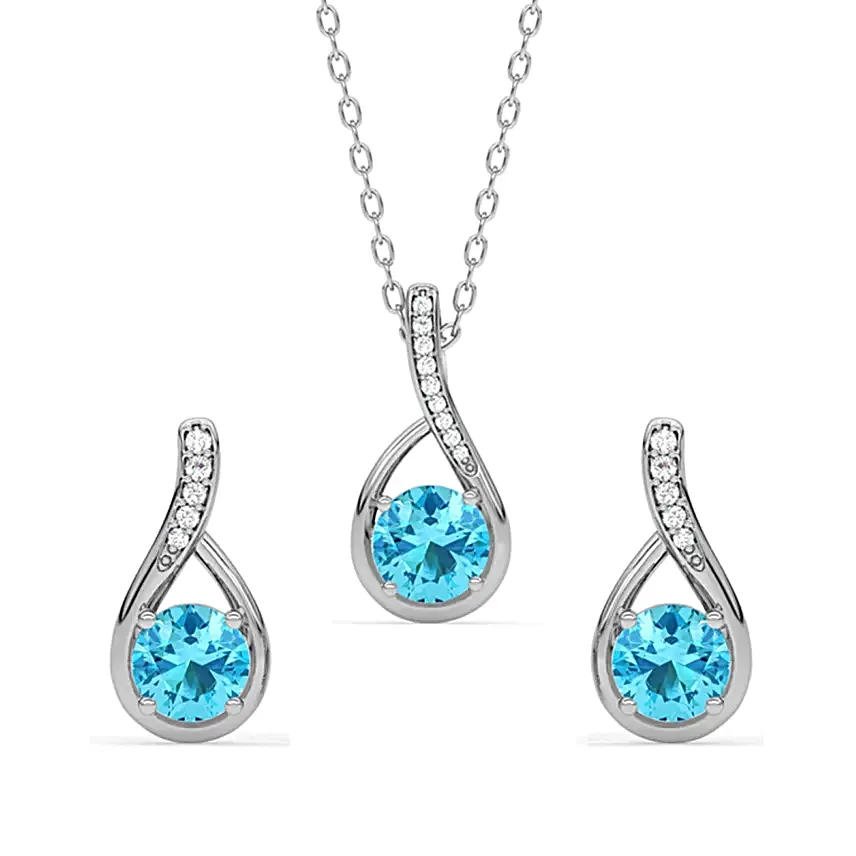 925 Silver Luxe Zirconia Necklace Set