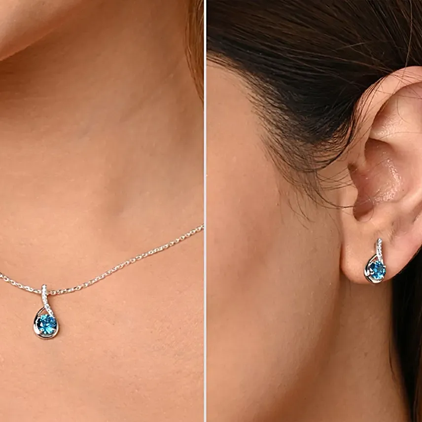 925 Silver Luxe Zirconia Necklace Set