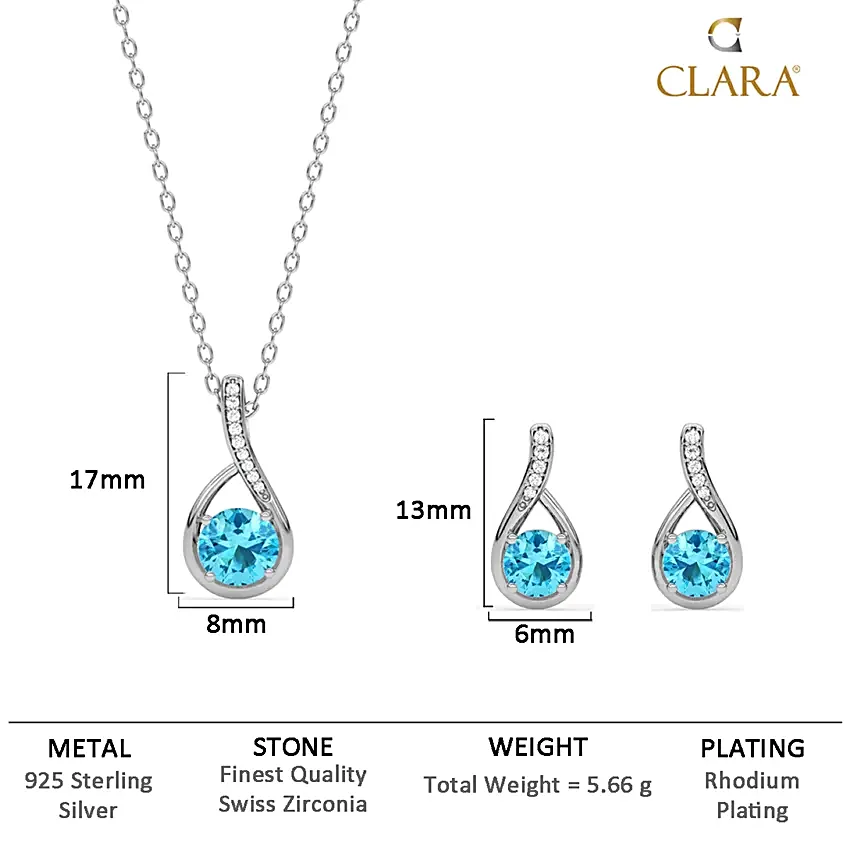 925 Silver Luxe Zirconia Necklace Set