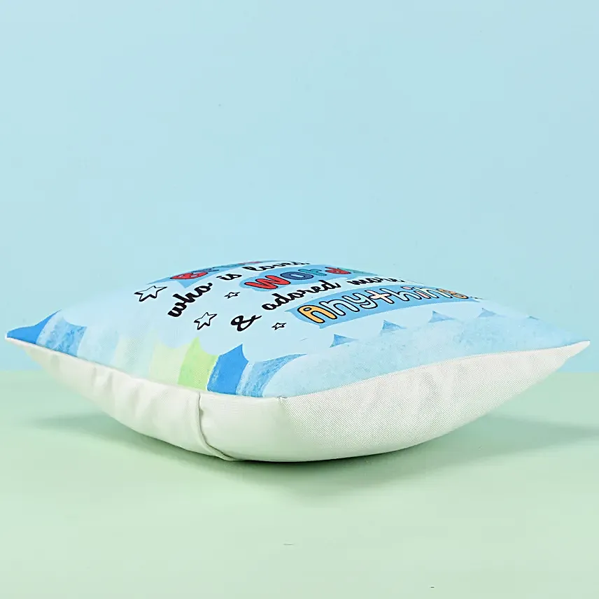 Online Printed Hindi Wishes Cushion For Brother