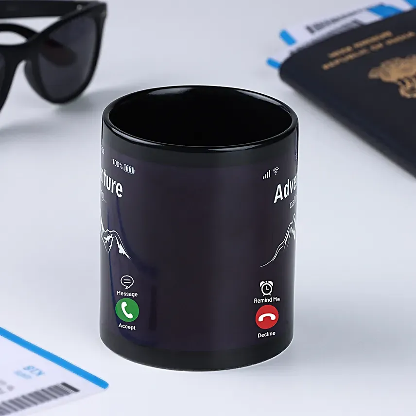 Adventure Calling Balck Mug