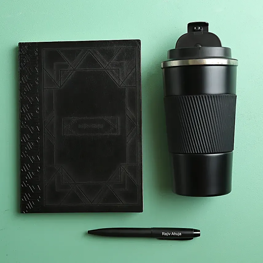 All Black Personalised Gift Set