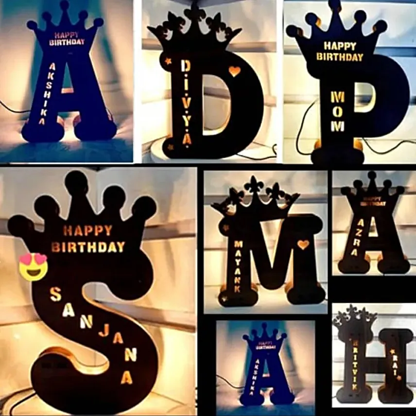Online Single Alphabet Name Board