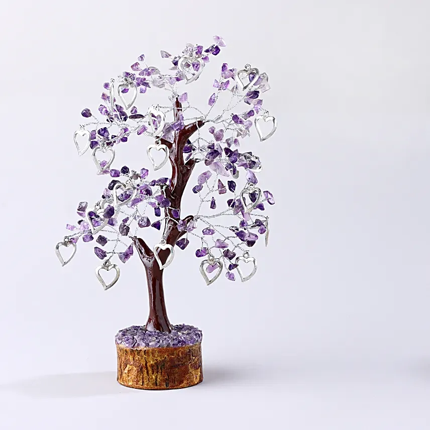 Amethyst Wish Tree N Heart Locket