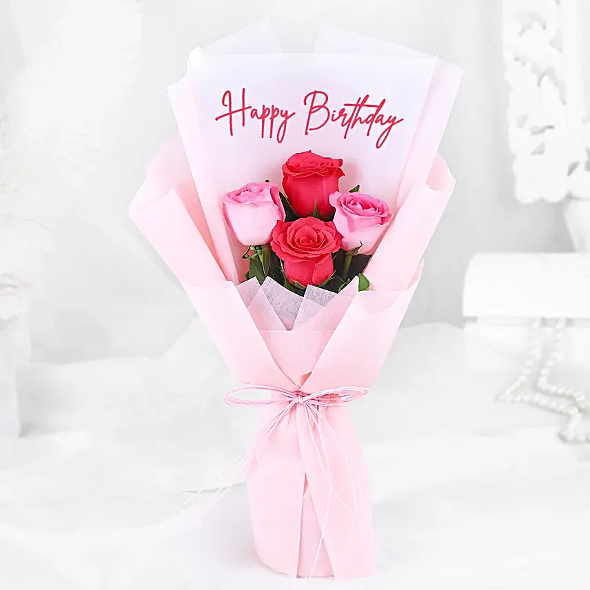 Angelic Rose Bouquet N Black Forest Birthday Bliss